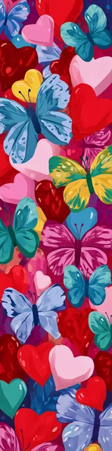 Free butterfly bookmarks of a butterfly with red theme